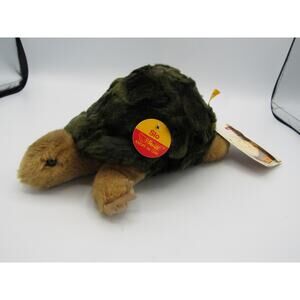 New with Tags Steiff Original Green Turtle Plush 068409 Germany Original